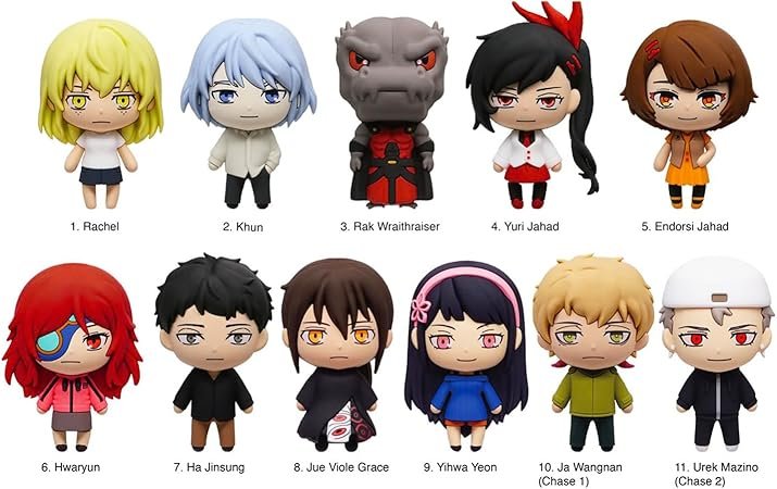 Series 1 Blind Bags Party Favors Set - Bundle with 3 Keychain Mystery Figures Plus Bookmark & Door Hanger - Bag Clips for Kids 01