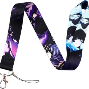 Solo Leveling Neck Lanyard Keychain Holder ID Badge Mobile Phone Pin Strap