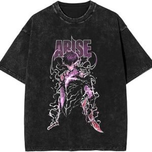 Solo Music Leveling Men Soft Cotton Short Sleeved T-Shirts Crew Neck Casual Comfort Cool Tee Shirts